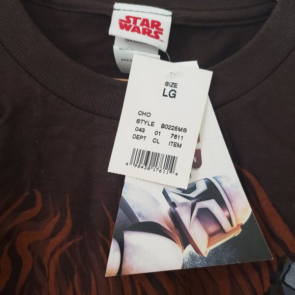 Men's Large Star Wars Chewy T-Shirt - Picture 4 of 7